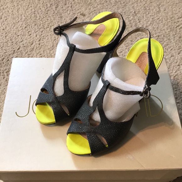 Dadallina dark grey/yellow heels - Picture 1 of 4